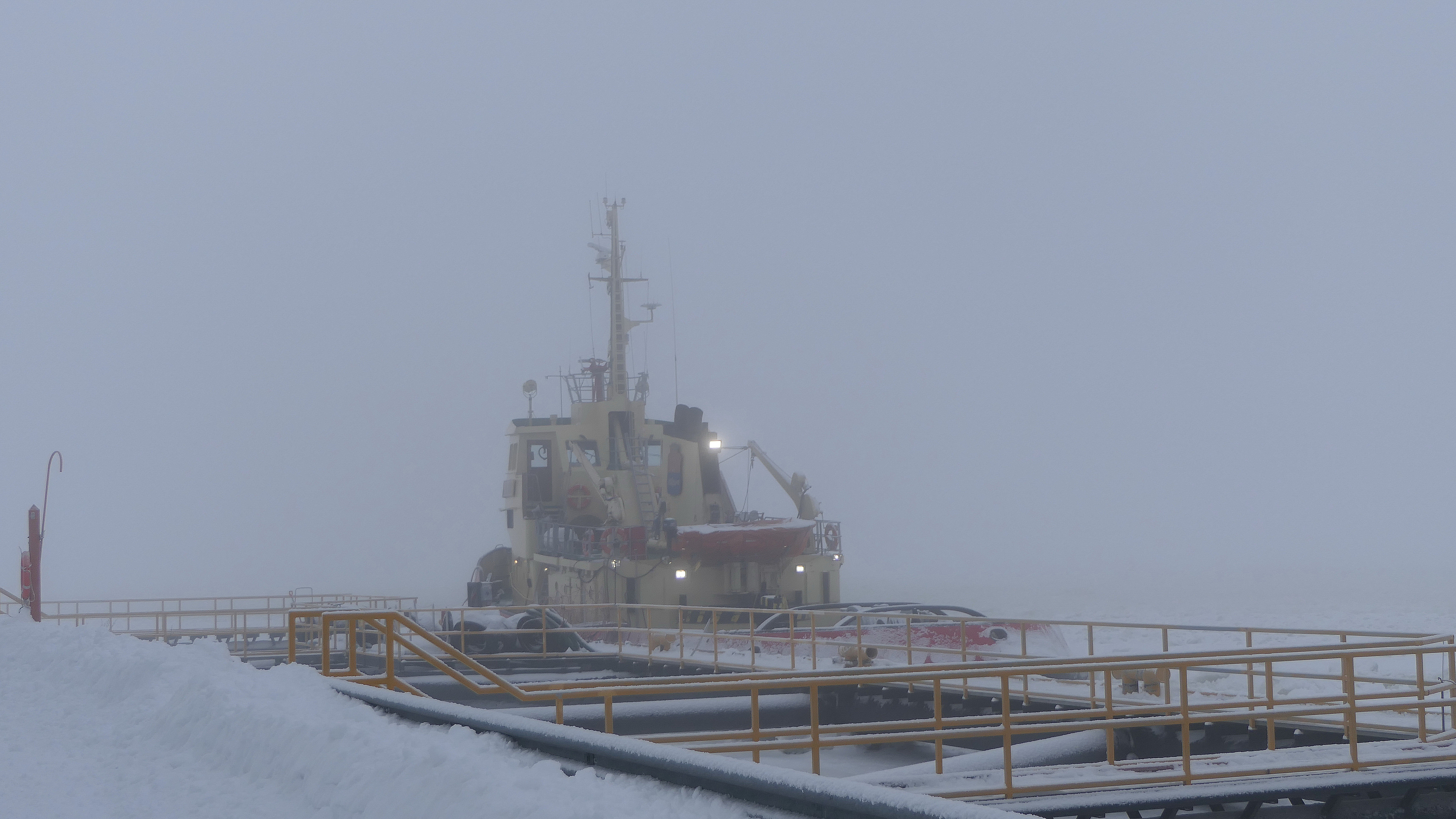 Das Wetter hat sich schnell verändert - kalter Nebel zieht auf